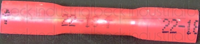 18-20ga But Connector, Heat Shrink, Red