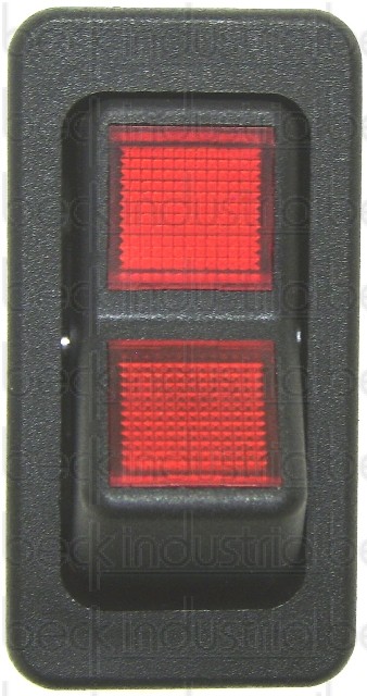 Rocker Switch, Chute Lock, Red/Red 2" 2 Lights