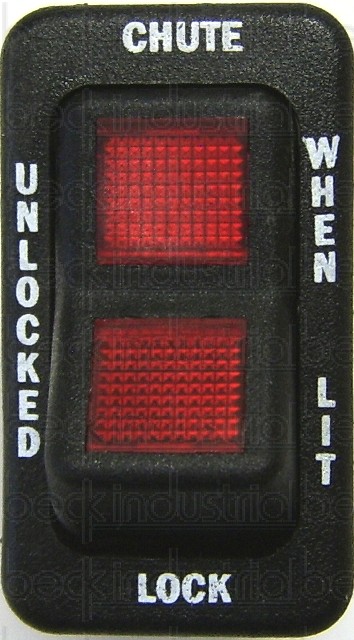 Rocker Switch, Chute Lock, 1-5/8"
