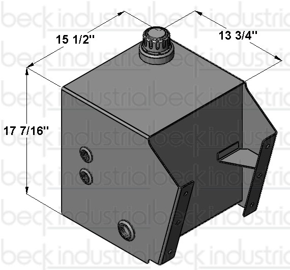 Pedestal Mounted Hydraulic Oil Reservoir (no breather or gauges)
