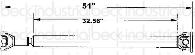 51" 1350 Drive Line w/Flange