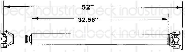 52" 1350 Drive Line w/Flange