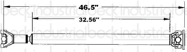 46.5" Drive Line w/Flange Yoke