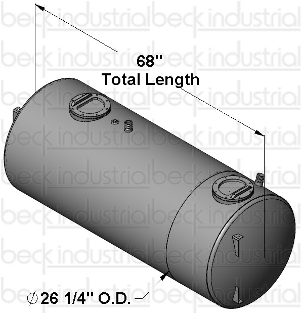 125/25 Gallon Steel Split Water/ Add Mix Tank