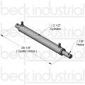 MTM Chute Cylinder 2.5" x 15.25 (Stroke) Power Up / Down