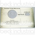 CBMW Valve Box Placard for Water Tank (for 10110436)