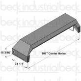CBMW 1-Piece Left-Hand Steel Tandem Fender (31" Width)