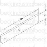 Bumper Supports, Flat Bar 5/8" x 16"