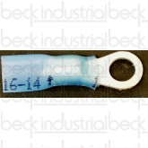 #10 Ring Terminal 16-14ga Heat Shrink, Blue