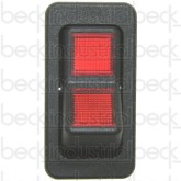 Rocker Switch, Chute Lock, Red/Red 2" 2 Lights