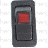 Rocker Switch, On/Off Red, Fan 2" 1 Light