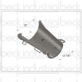Beck / MTM Standard Transitional Fold-Over Chute with Hydraulic Fold-Over Mount