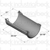 Beck / MTM / CBMW Paver Extension Chute (18 ga, Docol 37.2lb) 