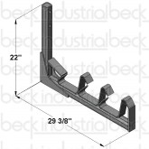Frame Mounted Steel Chute Bracket (3 Beck / MTM Std. chutes)