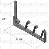 Frame Mounted Steel Chute Bracket (3 Beck / MTM Paver chutes)