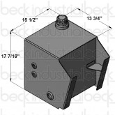 Pedestal Mounted Hydraulic Oil Reservoir (no breather or gauges)