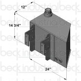 Front Mount Hyd Tank w/Site Glass (Tri MTM Style)