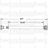 51" 1350 Drive Line w/Flange