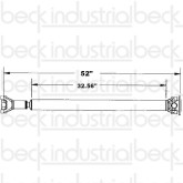 52" 1350 Drive Line w/Flange