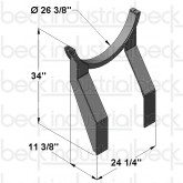 Left Hand Frame Cross Mount Water Tank Bracket 